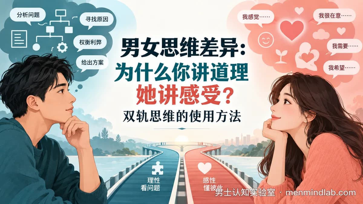 男女思维差异:为什么你讲道理她讲感受?双轨思维的使用方法